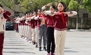 白茆中心小学路队、武术操比赛